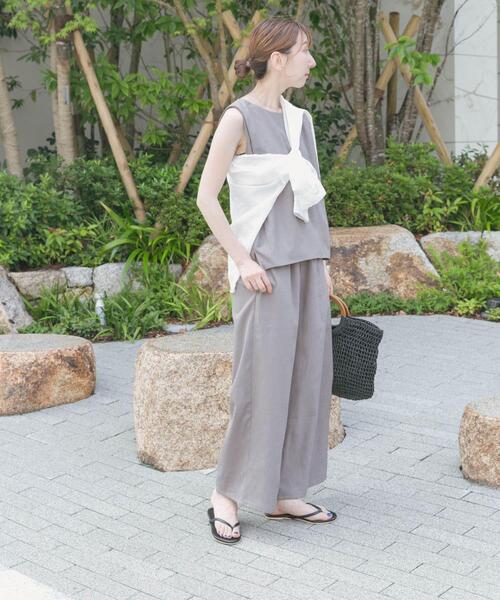 【セットアップ　ジャーナルスタンダード　リネン　ハーフパンツ　ワントーン】 ITEMS URBANRESEARCH（アイテムズ アーバンリサーチ） セットアップ