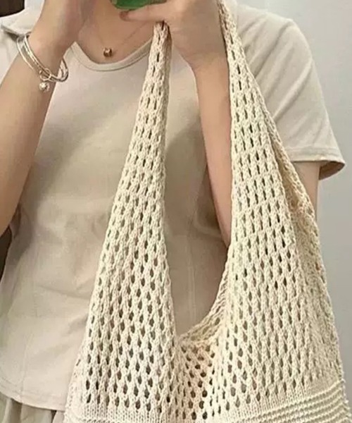 編みニット トートバッグ ショルダーバッグ 4062205 Beststore ショルダーバッグ バッグ トートバッグ ニット編み
