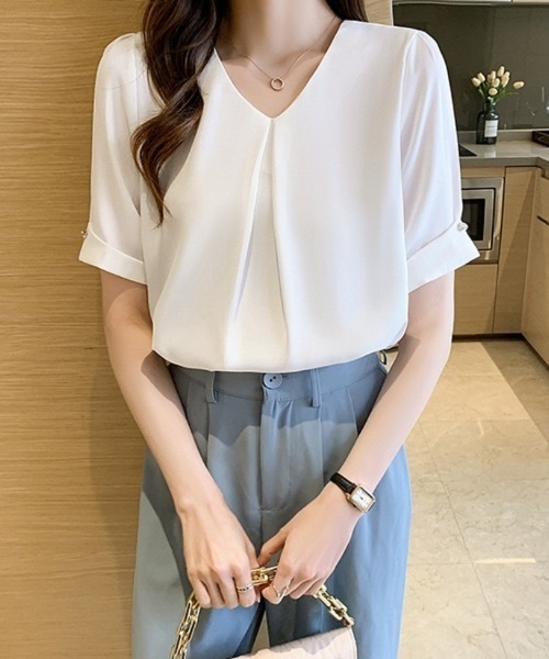 Beststore ブラウス シャツ トップスマットサテン シャツ