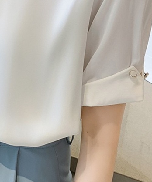 Beststore ブラウス シャツ トップスマットサテン シャツ