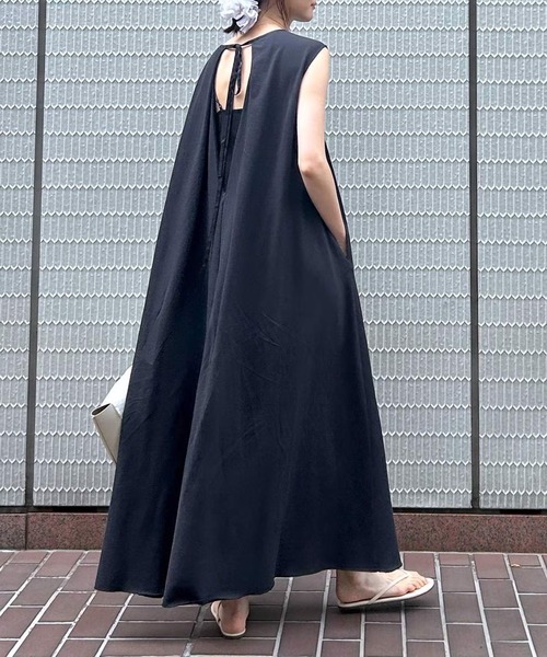 ガール GIRL ドットシフォンバックリボンビスチェ風マーメイド