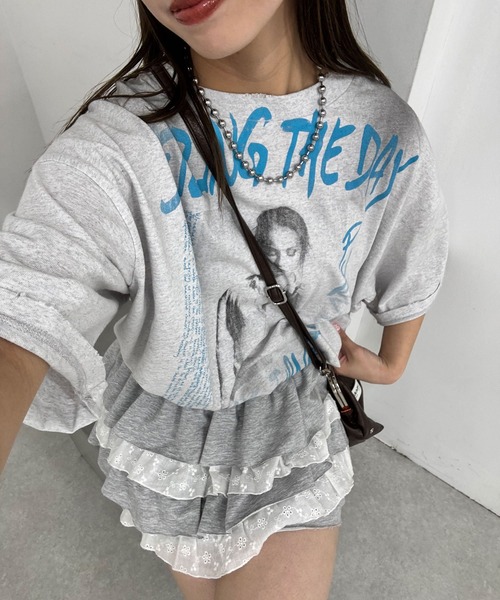 「RePRODUCTION LABEL」 半袖Tシャツ FREE グレー レディース