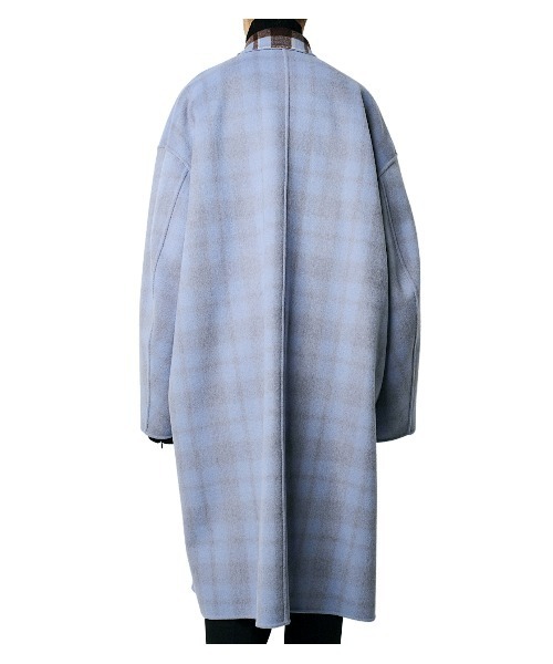 LE CIEL BLEU」 チェスターコート 36 ブルー レディース LE CIEL BLEU