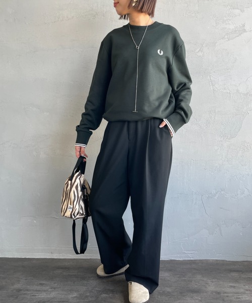 【定価18700】美品フレッドペリー 黒スウェット Mサイズ 袋付き FRED PERRY トレーナー スウェット 「FRED PERRY/フレッドペリー
