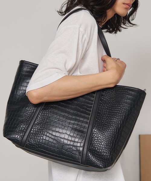 TRUSSARDI／トラサルディ トートバッグ 本革×クロコ TRUSSARDI／トラサルディ トートバッグ 本革×クロコ