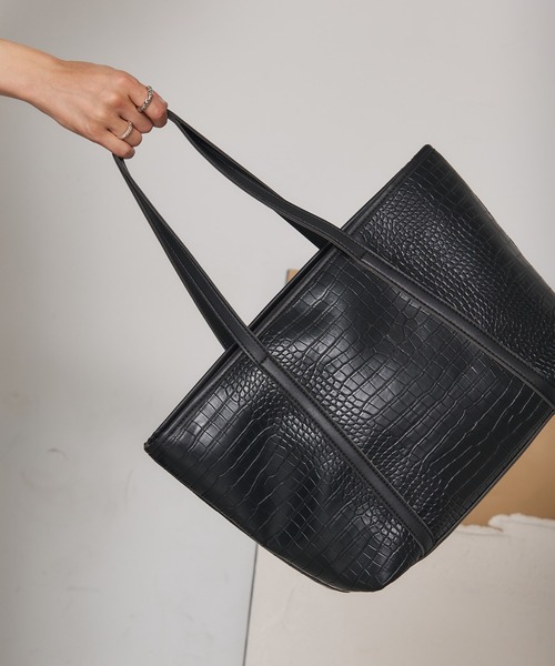 SEA シー 天然素材×PUレザー トートバッグ かごバッグ 黒(ブラック) SEA BASKET BAG（MEDIUM）