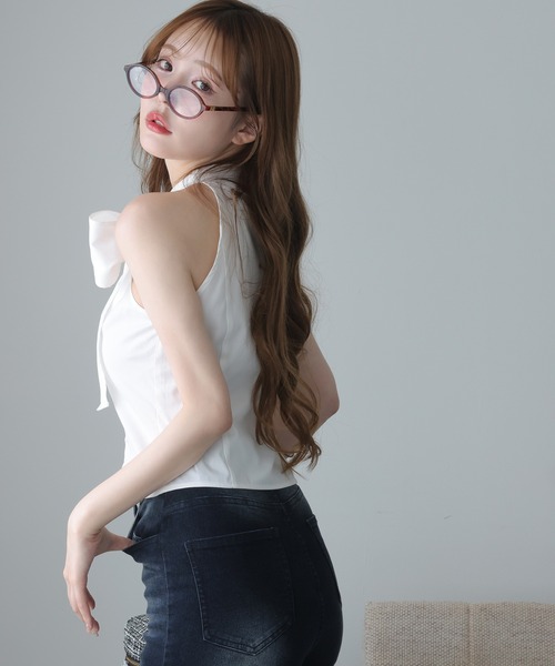 one after another NICE CLAUP ブラウス シャツ アメスリリボン