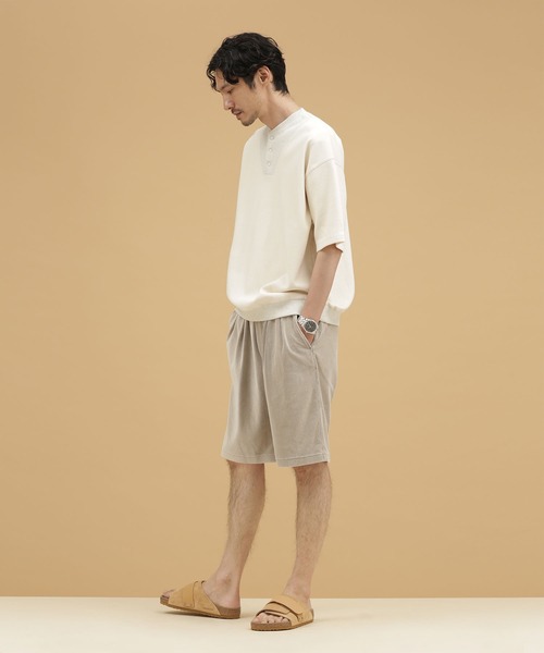 「NANO universe」 半袖Tシャツ S チャコール メンズ