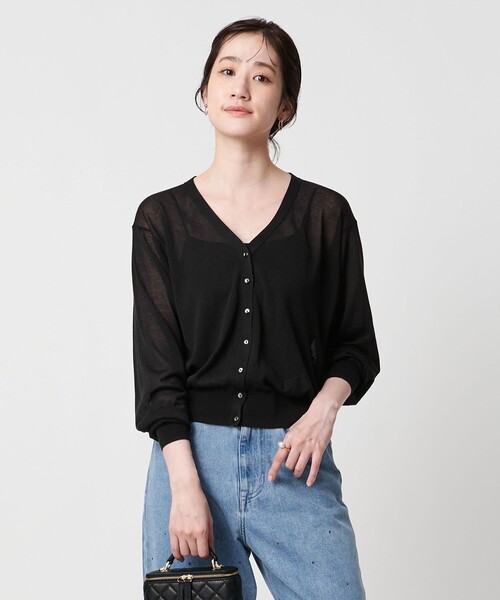 ファッション 通販 UNITED シアーVネックニットカーディガン カーディガン ARROWS トップス