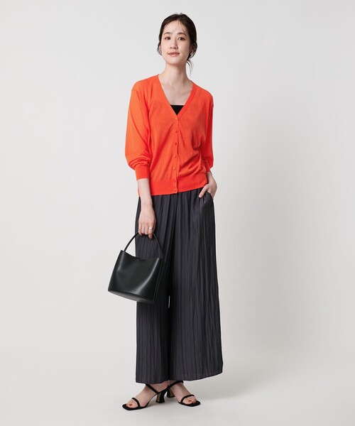 UNITED ARROWS カーディガン シアーVネックニットカーディガン