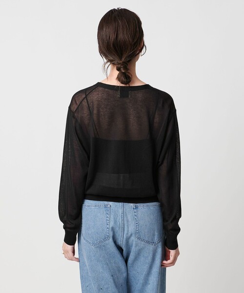 カーディガン シアーVネックニットカーディガン - ウォッシャブル - レディース UNITED ARROWS カーディガン シアーVネックニットカーディガン