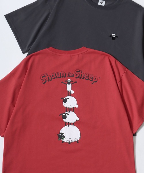 tシャツ Shaun the Sheep/ひつじのショーン ワンポイント刺繍 バック