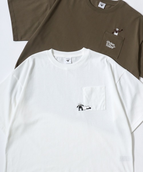 tシャツ Shaun the Sheep/ひつじのショーン ワンポイント刺繍 バック
