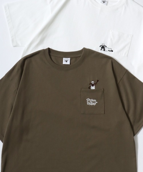 tシャツ 半袖 Shaun the Sheep/ひつじのショーン ワンポイント刺繍