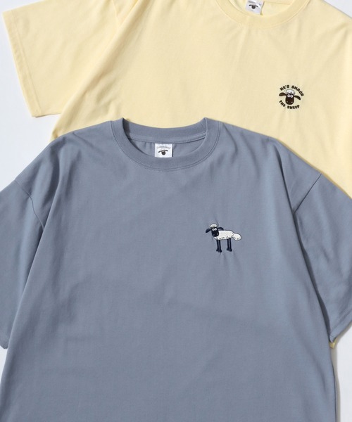 tシャツ Shaun the Sheep/ひつじのショーン ワンポイント刺繍 バック