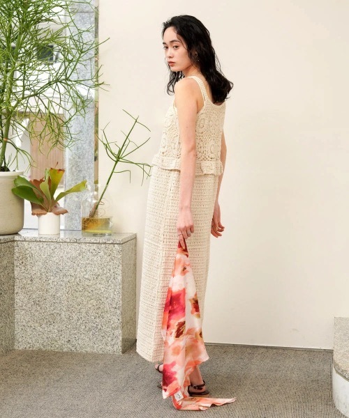 BAB（バブ） ワンピース 「S・Mサイズ展開」クロシェペプラムミックス