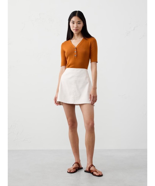ニット セーター BANANA REPUBLIC FACTORY STORE　　リブ編み ヘンリートップ レディース BANANA REPUBLIC ニット セーター FACTORY STORE リブ編み