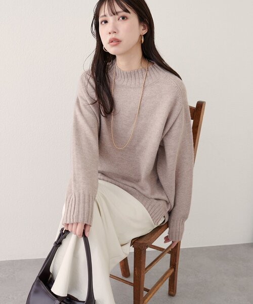 natural couture タートルネック ニット セーター ウール＆リサイクル