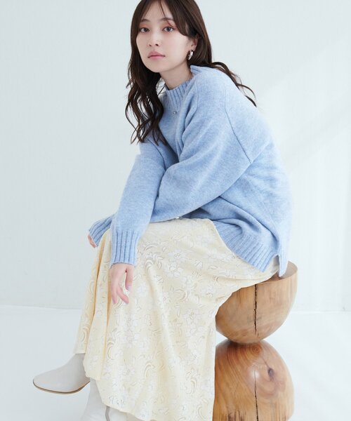 natural couture ニット セーター ウール＆リサイクルポリブレンド