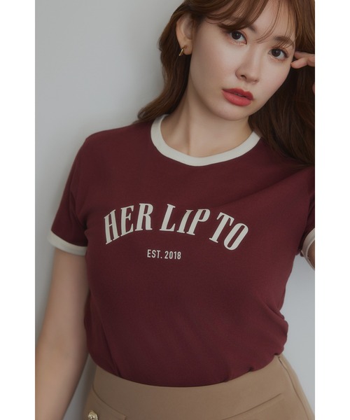 herlipto Urban Basic Ringer Tee 【新品未開封】 Her lip to tシャツ Urban Basic Ringer Tee レディース