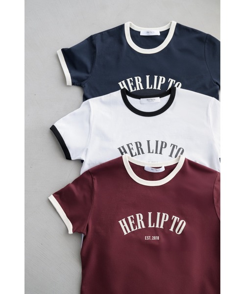 Her lip to tシャツ Urban Basic Ringer Tee レディース