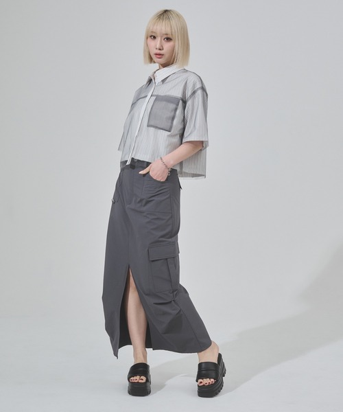 「ENVYM」 半袖シャツ FREE ホワイト レディース_画像4