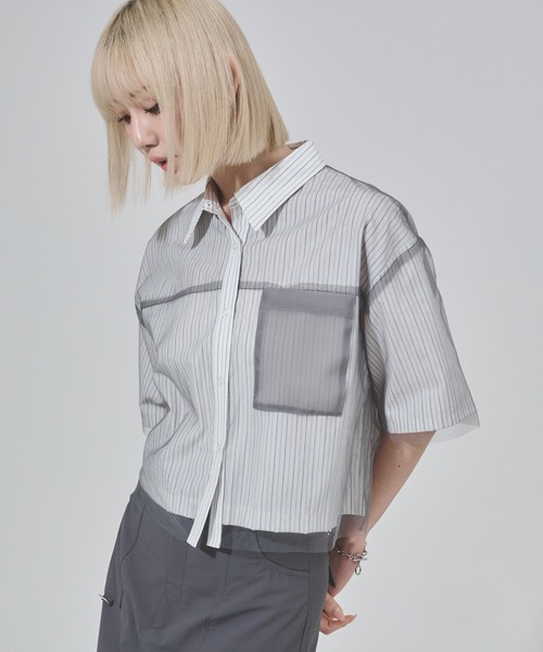 「ENVYM」 半袖シャツ FREE ホワイト レディース_画像7