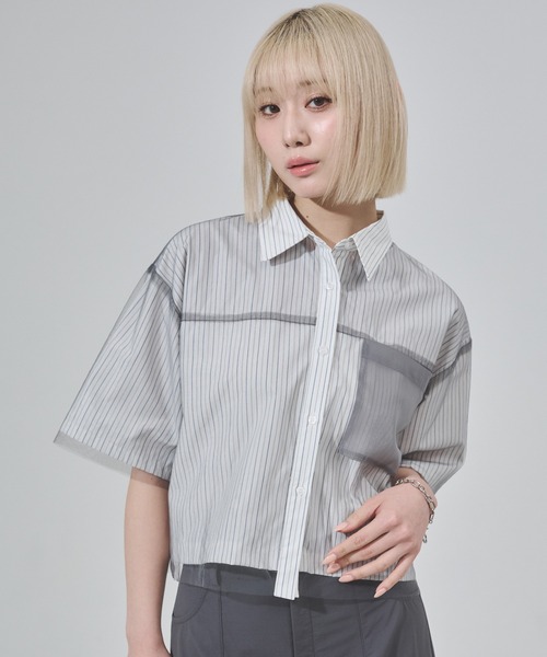 「ENVYM」 半袖シャツ FREE ホワイト レディース_画像8