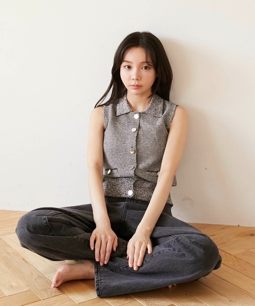 Luan（ルアン） ベスト ジレ 「Luan」POLO KNIT VEST/ポロニットベスト