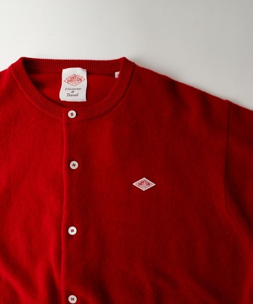 Danton（ダントン） ニットカーディガン 36 レッド レディース