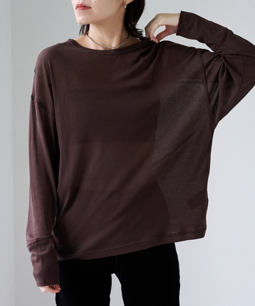 EMILY WEEK（エミリーウィーク） tシャツ コットンシアールーズプル