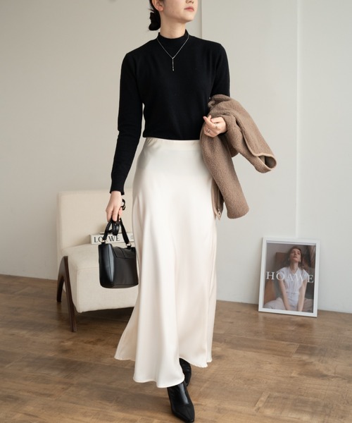 ニット セーター 一度触れたら、手放せない。もちもち触感のハイネック