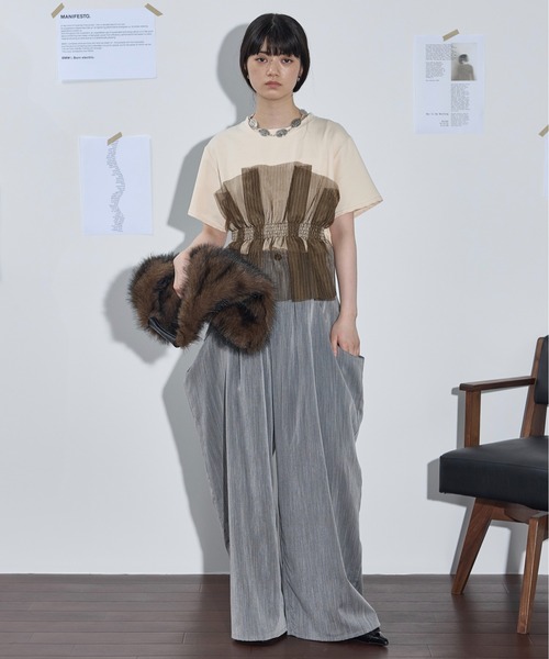 「THE YOn」 半袖カットソー FREE ホワイト レディース_画像6