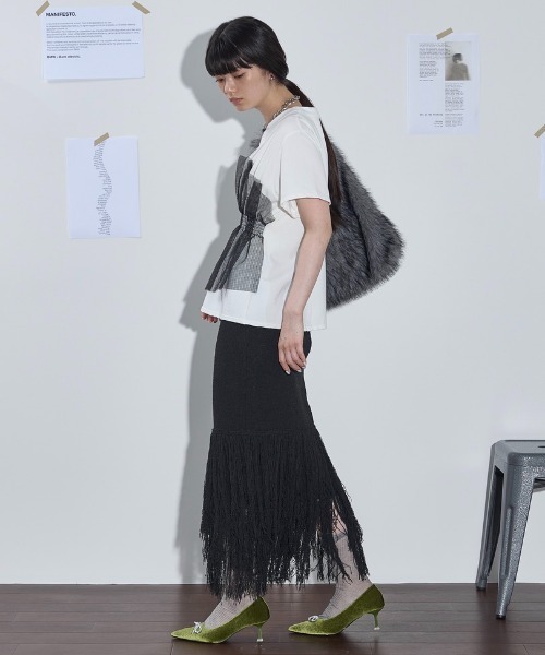 「THE YOn」 半袖カットソー FREE ホワイト レディース_画像9