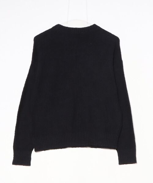 「haupia」 ビジュー長袖ニット 38 ネイビー レディース_画像2