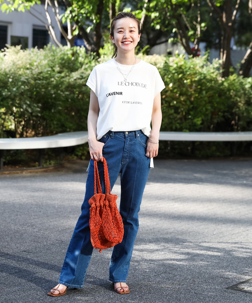 「IENA」 加工デニムパンツ 38 サックスブルー レディース_画像8