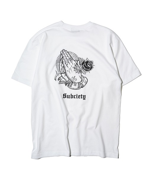 「Subciety」 半袖Tシャツ LARGE ホワイト メンズ_画像2
