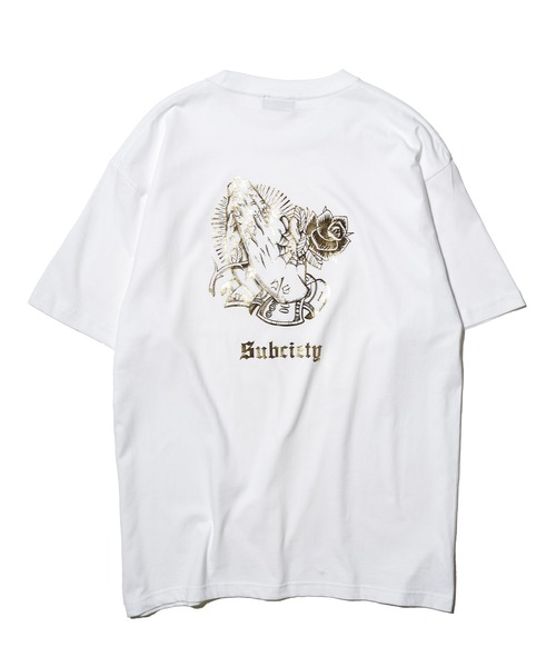 「Subciety」 半袖Tシャツ LARGE ホワイト メンズ_画像3