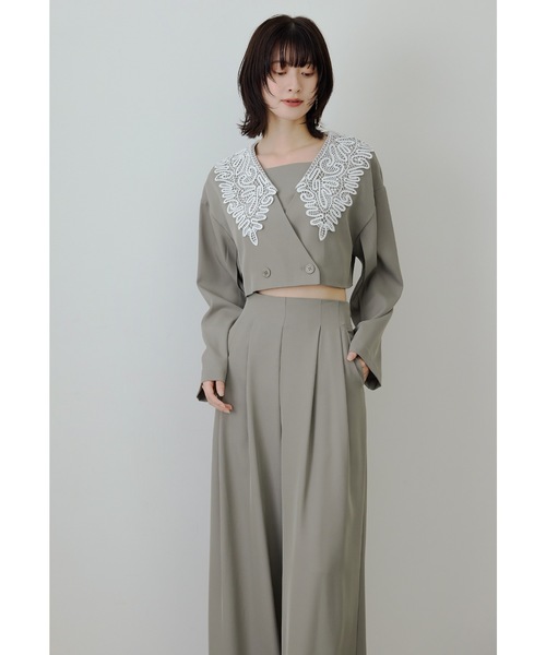 niana（ニアナ） パンツドレス ビッグカラーセットアップ 2点セット