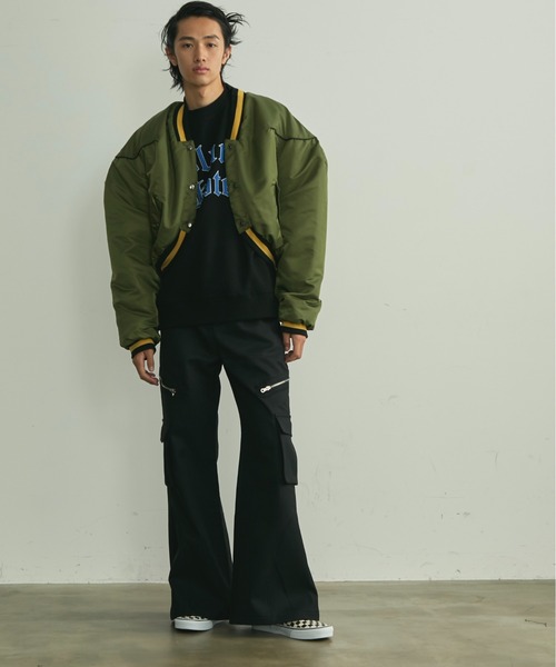 BLANK HOTEL カーゴパンツ Side Zip Flare Cargo Pants / サイドジップ