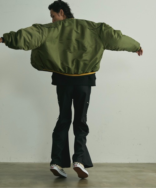 BLANK HOTEL カーゴパンツ Side Zip Flare Cargo Pants / サイドジップ