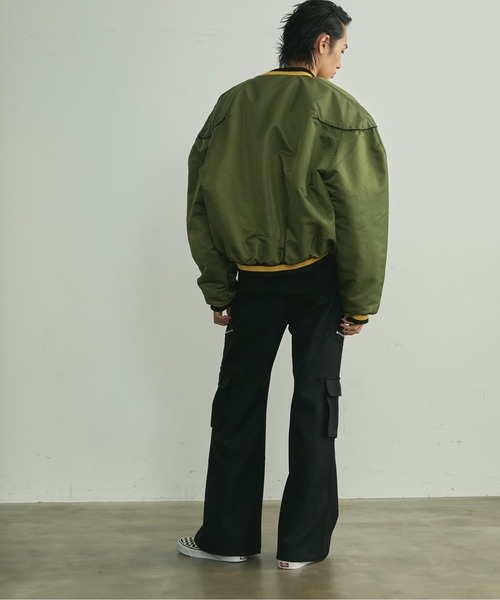 BLANK HOTEL カーゴパンツ Side Zip Flare Cargo Pants / サイドジップ