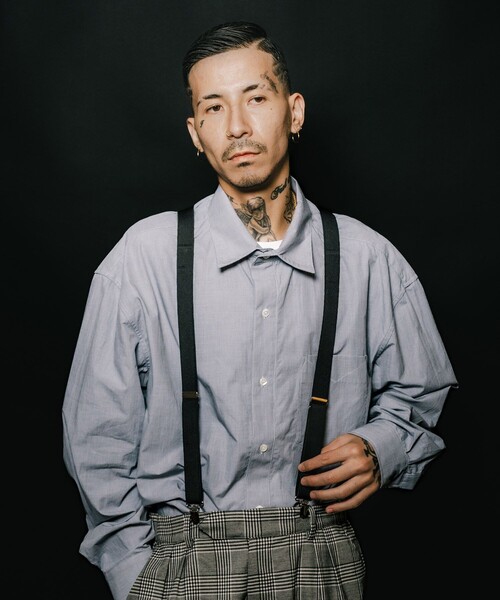 Subciety（サブサエティ） サスペンダー Paisley leather suspenders
