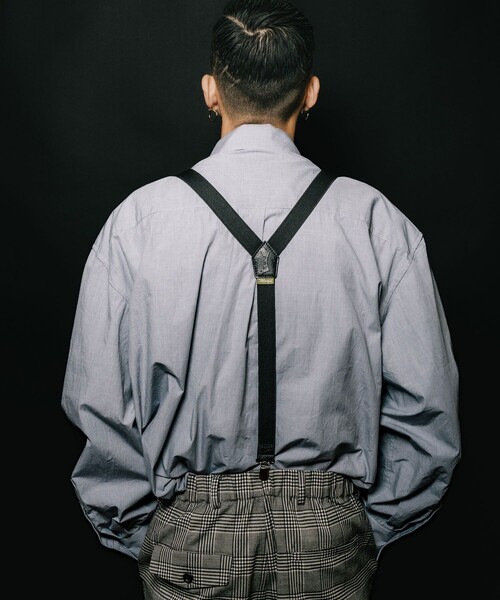 Subciety（サブサエティ） サスペンダー Paisley leather suspenders