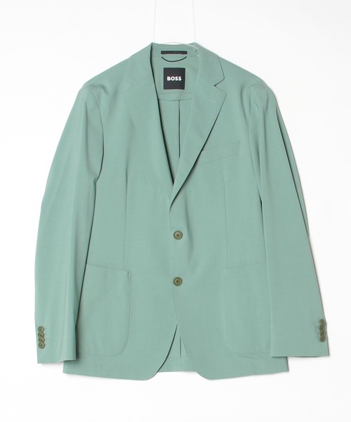 HUGO BOSS ヒューゴボス テーラードジャケット グリーン 54 BOSS（HUGO BOSS） ジャケット テーラードジャケット スリムフィット