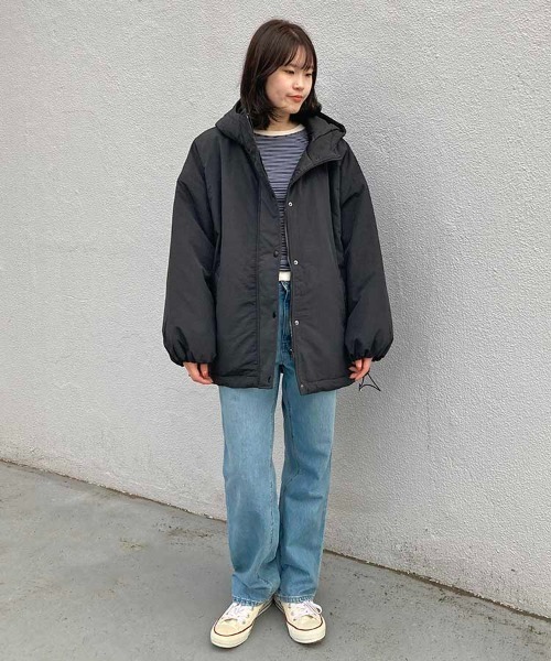 Bleu Bleuet（ブルーブルーエ） ブルゾン アウター フード付きキルト