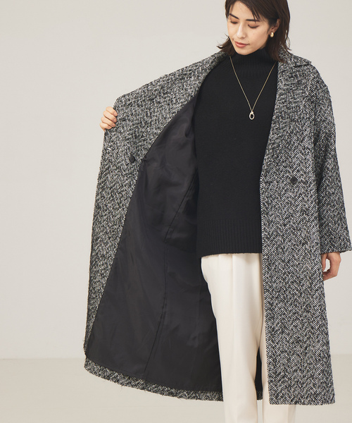 「abahouse mavie」 チェスターコート フリー ブラック系その他 レディース_画像3
