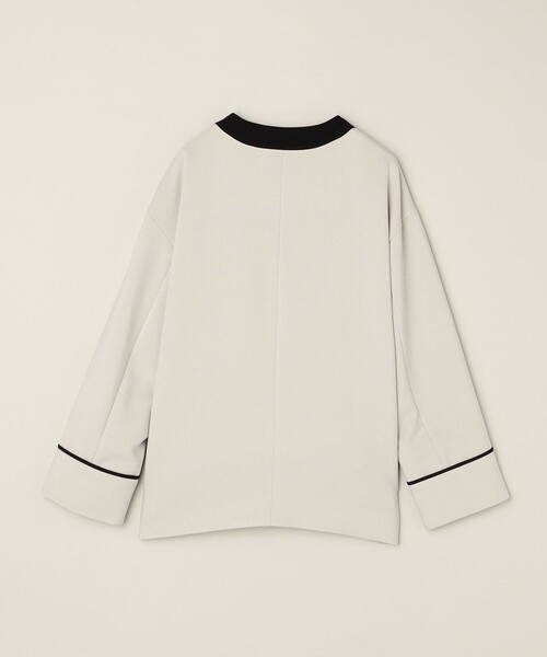 「quaranciel」 ノーカラージャケット ONE SIZE ベージュ レディース_画像4