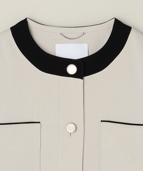 「quaranciel」 ノーカラージャケット ONE SIZE ベージュ レディース_画像5