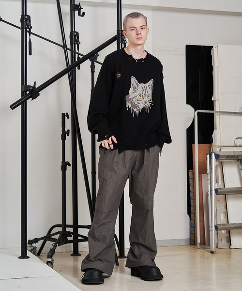 SeeSew パンツ 「UNISEX」2-ZIP BONTAGE WIDE PANTS/ジップボンテージ